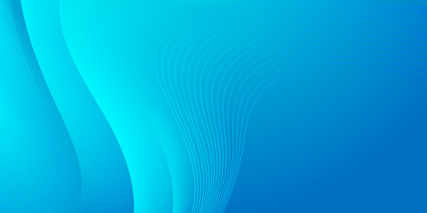Abstract shiny bright blue green tosca waves banner design. Abstract blue technology business presentation background.  Blue gradient background
