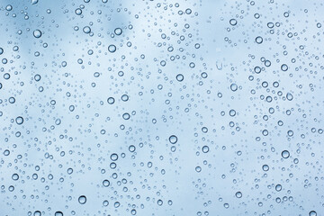 water drops on glass