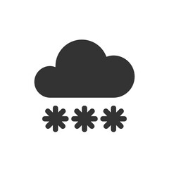 Snowy solid icon.