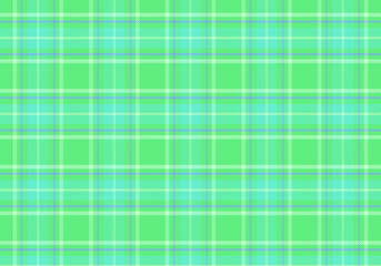【背景素材】タータンチェック柄019　英国風シームレスパターン（水色＆緑＆白＆青）