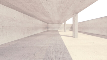 Pine board concrete two pillar simple outdoor 3d render image 6