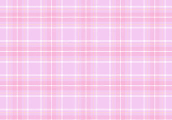【背景素材】タータンチェック柄023　英国風シームレスパターン（ピンク＆ベージュ＆オレンジ＆白）