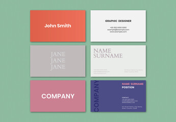 Business Card Template in Colorful Design