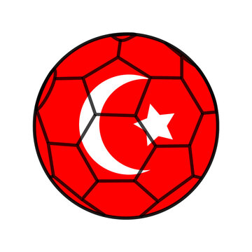 Turkish flag on football vector image