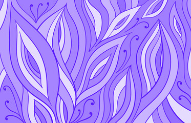 Abstract decorative violet floral design. Vector illustration.