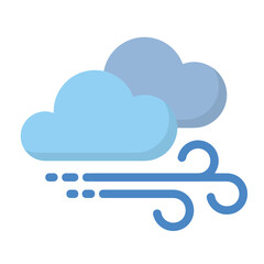 Windy flat icon.