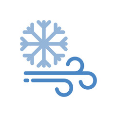 Windy flat icon.