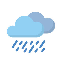 Rainy flat icon.