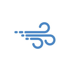 Windy flat icon.