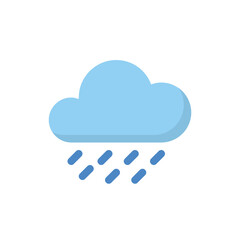 Rainy flat icon.