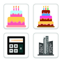 Vector illustration Set for Cake and more EPS10