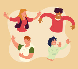 group of men and women