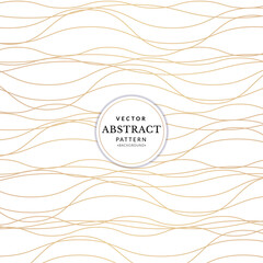 Luxury hand drawn gold wavy lines. Gold wavy vector background. Abstract gold line wavy pattern. Gold line horizontal wave stripe.