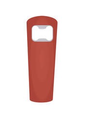 Red bottle opener. vector illustration