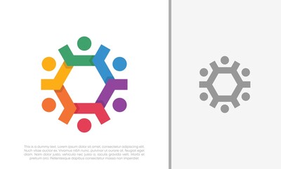 Global Community Logo Icon Elements Template. Community human Logo template vector. Community health care. Abstract Community logo