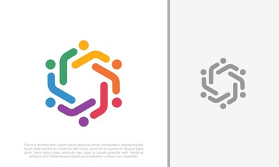 Global Community Logo Icon Elements Template. Community human Logo template vector. Community health care. Abstract Community logo