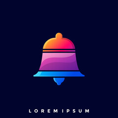 Colorful bell abstract logo design