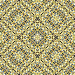 Geometric seamless pattern, abstract floral background.