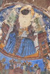 Obraz na płótnie Canvas Frescoes on the walls of Akhtala church in Armenia