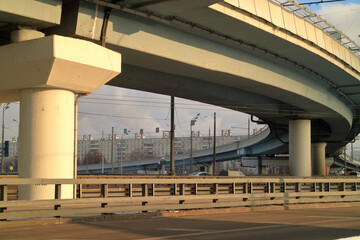 Automobile overpass. The car bridge.