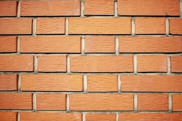 The texture of the facade is made of baked bricks painted in the strong sun with almost 7 rows of bricks.