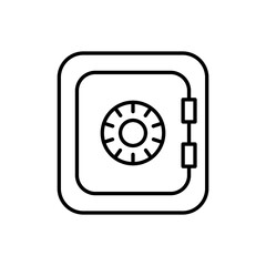 Safe deposit icon vector linear style