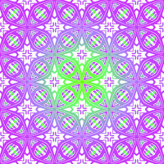 Geometric vector pattern with purple and green gradient. simple ornament for wallpapers and backgrounds.