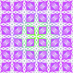 Geometric vector pattern with purple and green gradient. simple ornament for wallpapers and backgrounds.