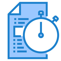Stopwatch blue style icon