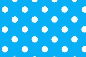 blue background with polka dots, blue background in a white circle