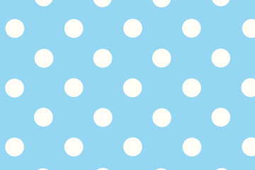 seamless background with circles, blue background with polka dots, blue background in a white circle - obrazy, fototapety, plakaty