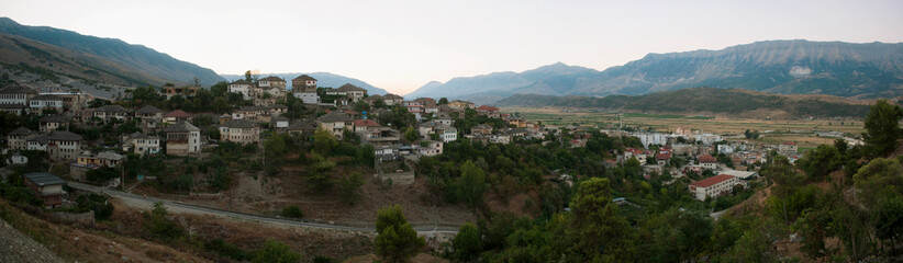 Fototapeta na wymiar Panoramic View of Gjirokastër, Albania