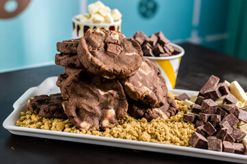 Delicious Cookie Melted Chocolate Classic Hands Nutella Juicy Pie Brownie Dessert Sugar Butter 