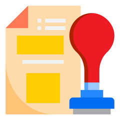Stamp flat style icon