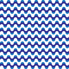 Blue wave seamless pattern, Abstract vector wallpaper, Seamless pattern background.