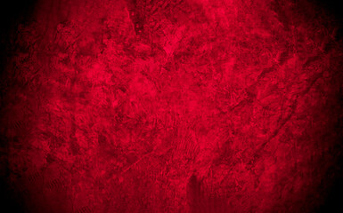 Fototapeta premium Old wall texture cement black red background abstract dark color design are light with white gradient background.