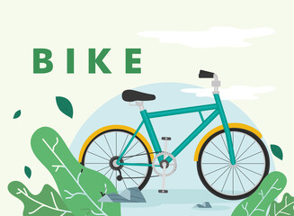Bike card with green cycle
