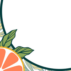 social media background for summer with oranges..
