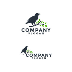 Naklejka premium Raven logo template