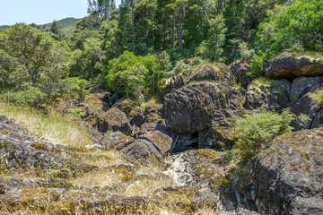 Fototapeta premium Around Wairere Boulders in New Zealand