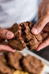 Delicious Cookie Melted Chocolate Classic Hands Nutella Juicy Red Velvet Pie Brownie Dessert Sugar Butter MMs M&M's