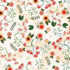 Abstract flower pattern background. Vector illustration.