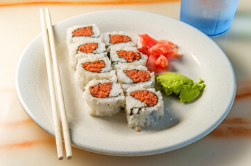 Japanese Sushi Salmon Roll