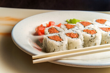 Japanese Sushi Salmon Roll