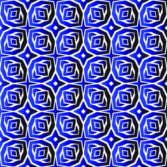Geometric vector pattern with blue and black gradient. simple ornament for wallpapers and backgrounds.