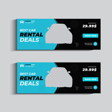 Car Rental Facebook Cover Post Design