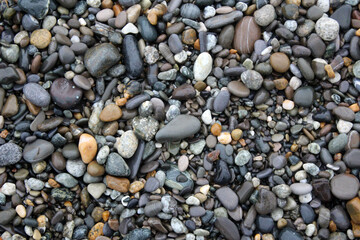 Fototapeta na wymiar Sea pebbles on the Black Sea beach.