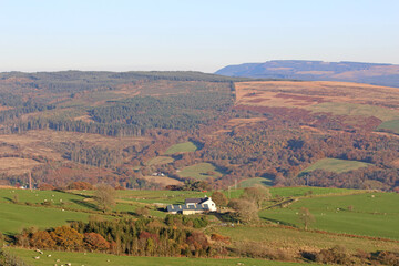 Naklejka premium Hills of the Brecon Beacons in Wales 