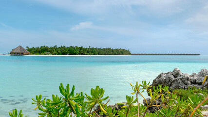 Resort view in maldive's island