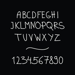 Hand written alphabet